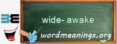 WordMeaning blackboard for wide-awake